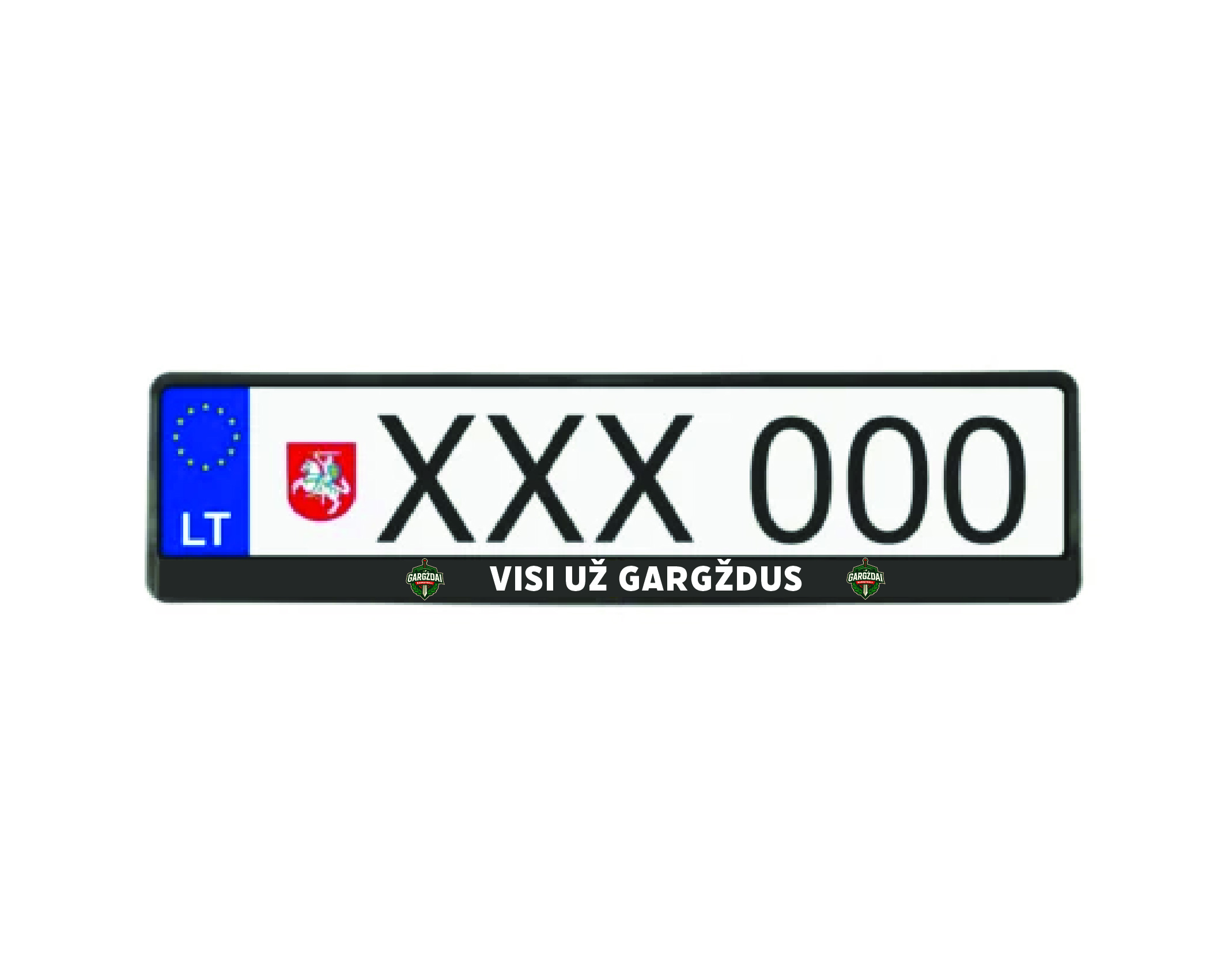 Automobilio rėmelis ,, VISI UŽ GARGŽDUS ''